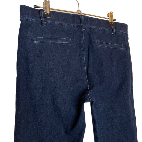 Betabrand Yoga Denim Pull-On Stretch Crop Pants, M Petite - Picture 6 of 9